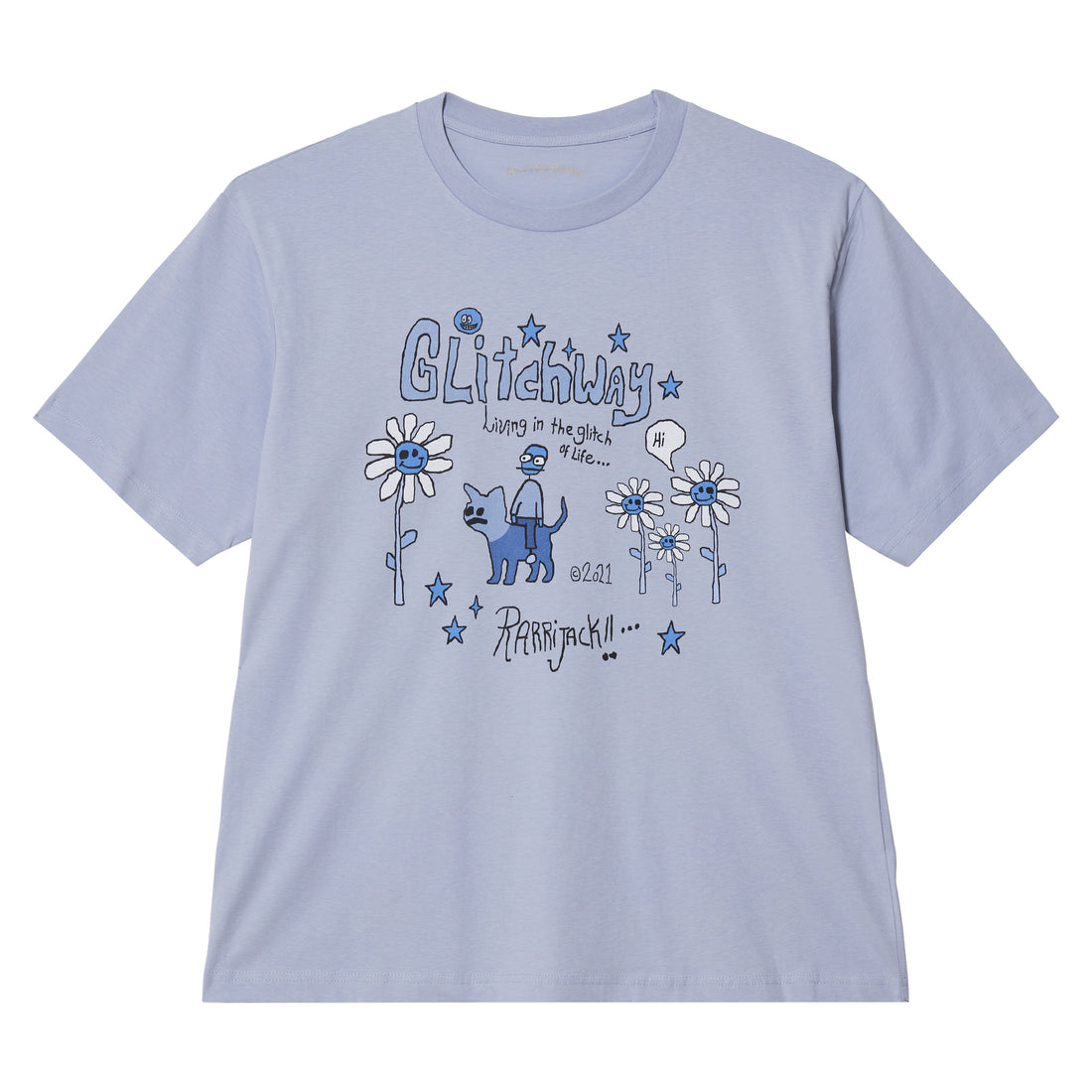 RARRIJACK FLOWER TEE (light blue)