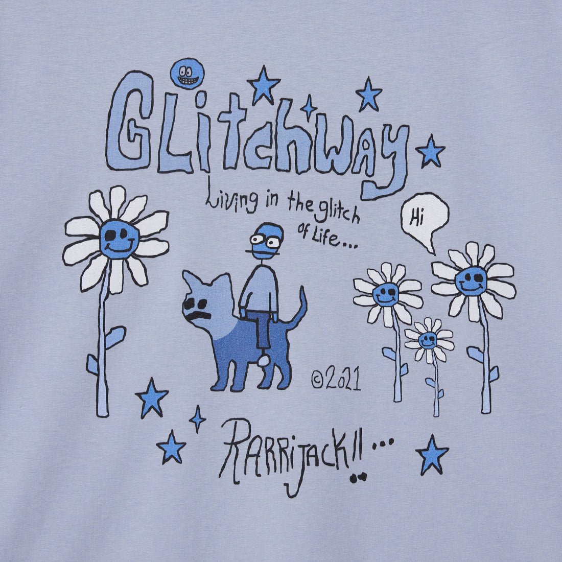 RARRIJACK FLOWER TEE (light blue)